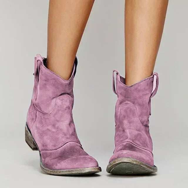 Stijlvolle Dames Suède Western Boots