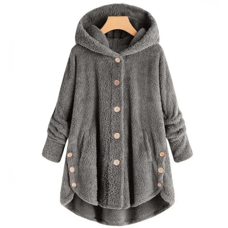Robin | Moderne Dames Fleece Jas met Warme Capuchon