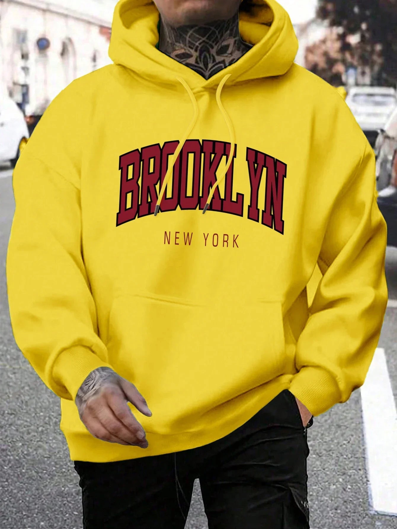 Brooklyn New York Hoodie – Unisex Oversized Sweater met Opdruk