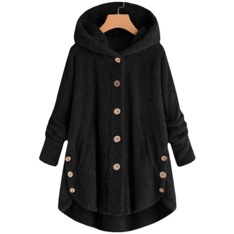 Robin | Moderne Dames Fleece Jas met Warme Capuchon