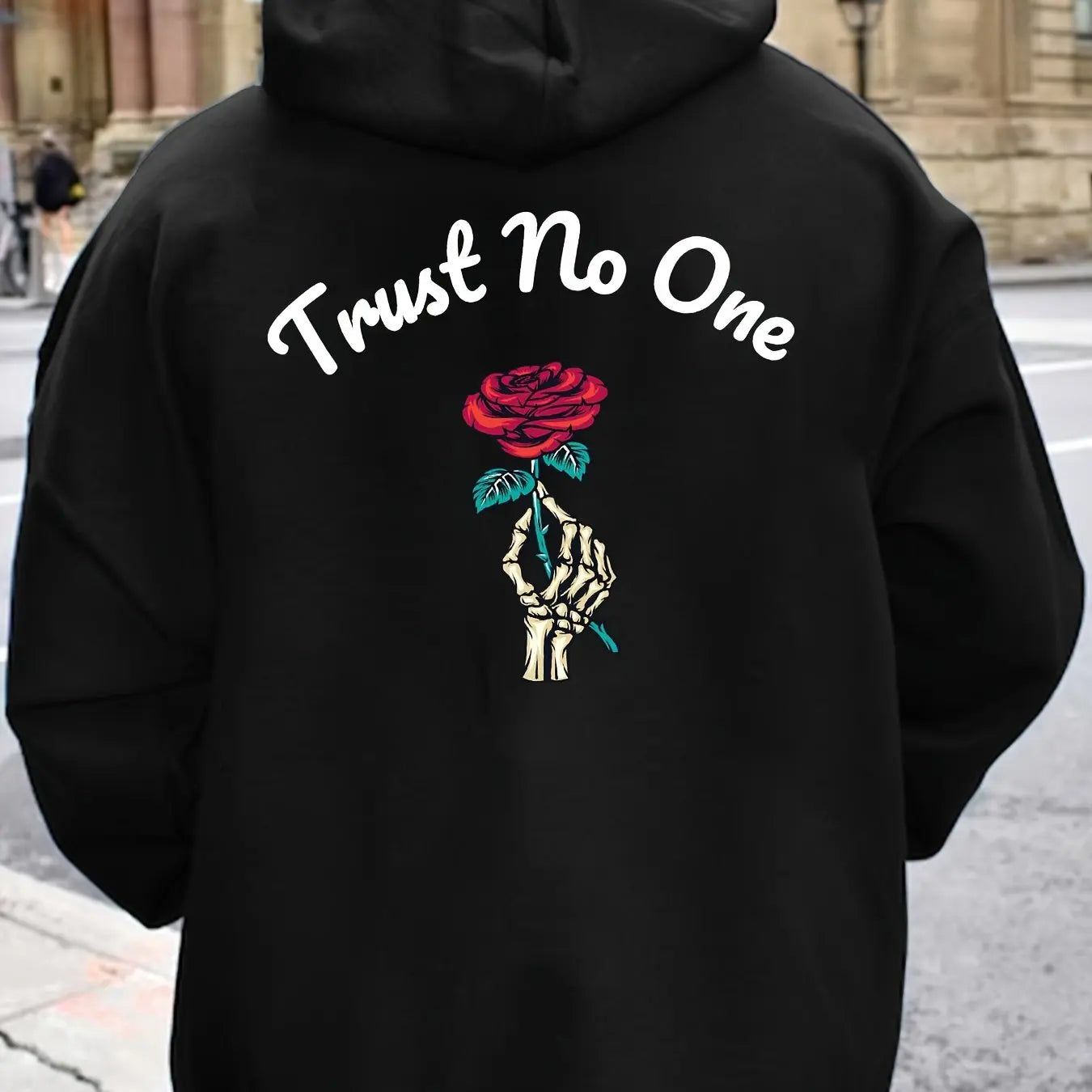 Trust No One” Hoodie – Unisex Streetwear Trui met Roos Design