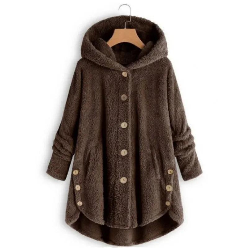 Robin | Moderne Dames Fleece Jas met Warme Capuchon