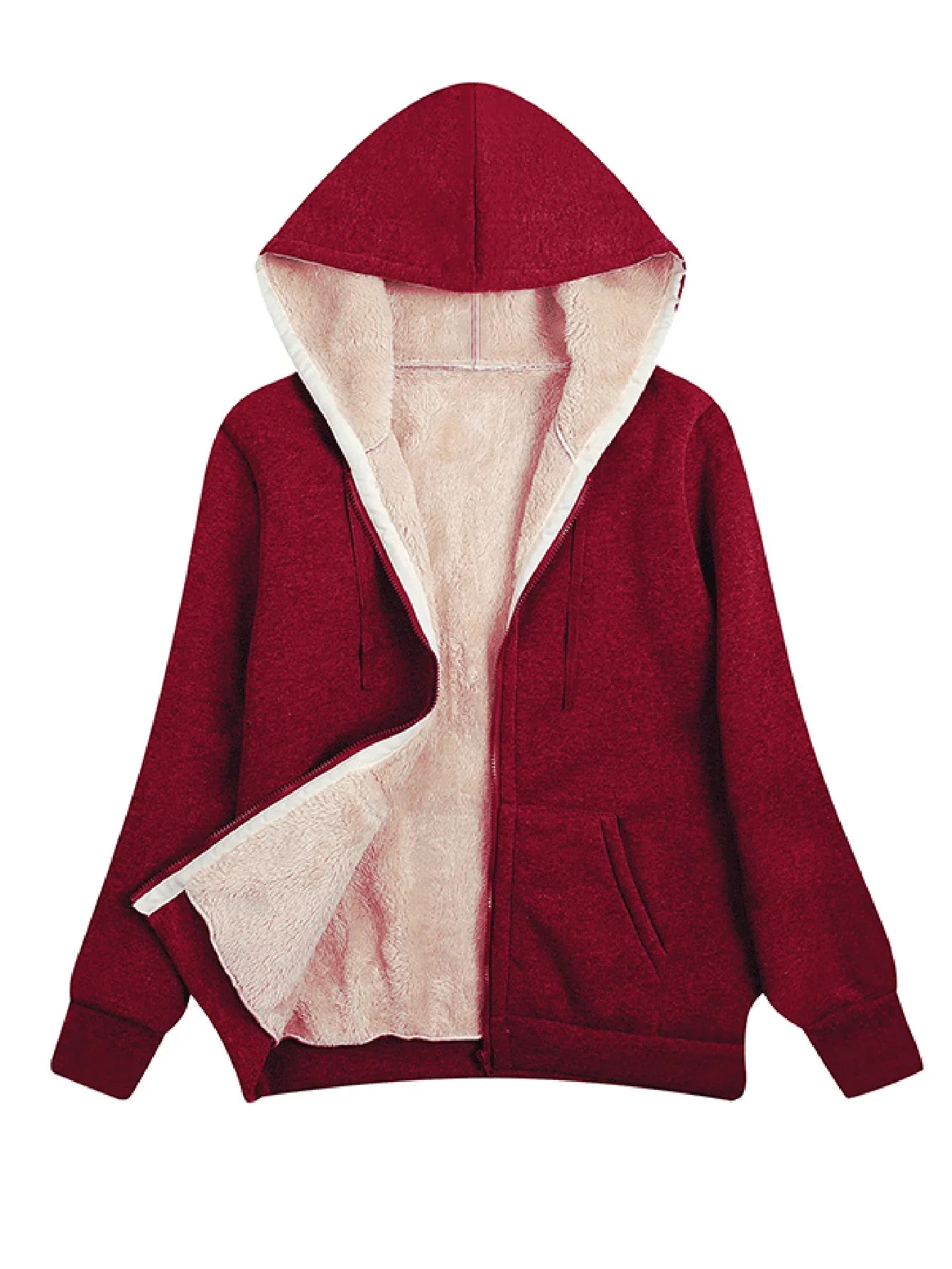 Anouk | Comfortabele Warme Fleece Jas voor Dames met Capuchon