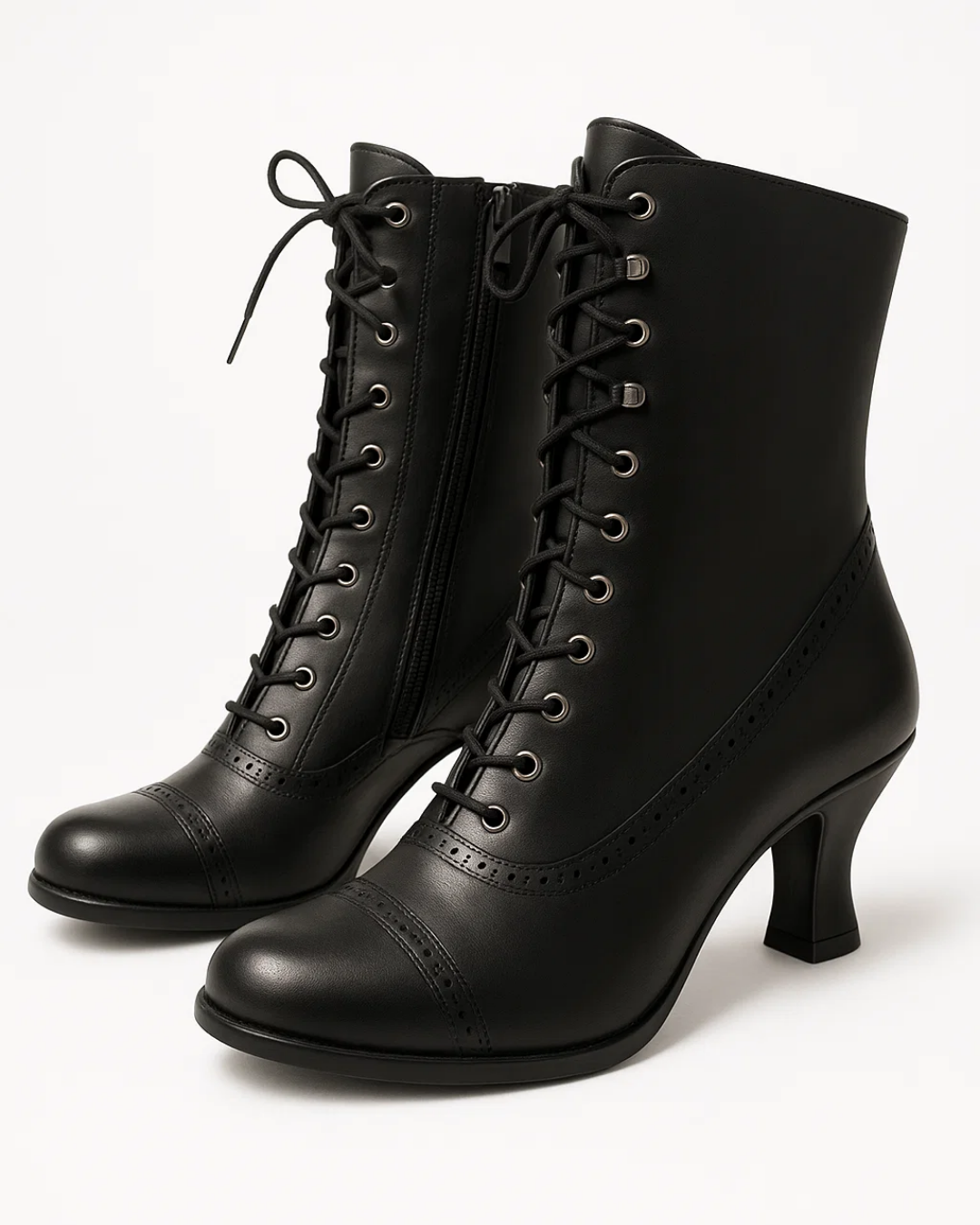 Dames Veterschoenen – Enkellaarsjes met Rits