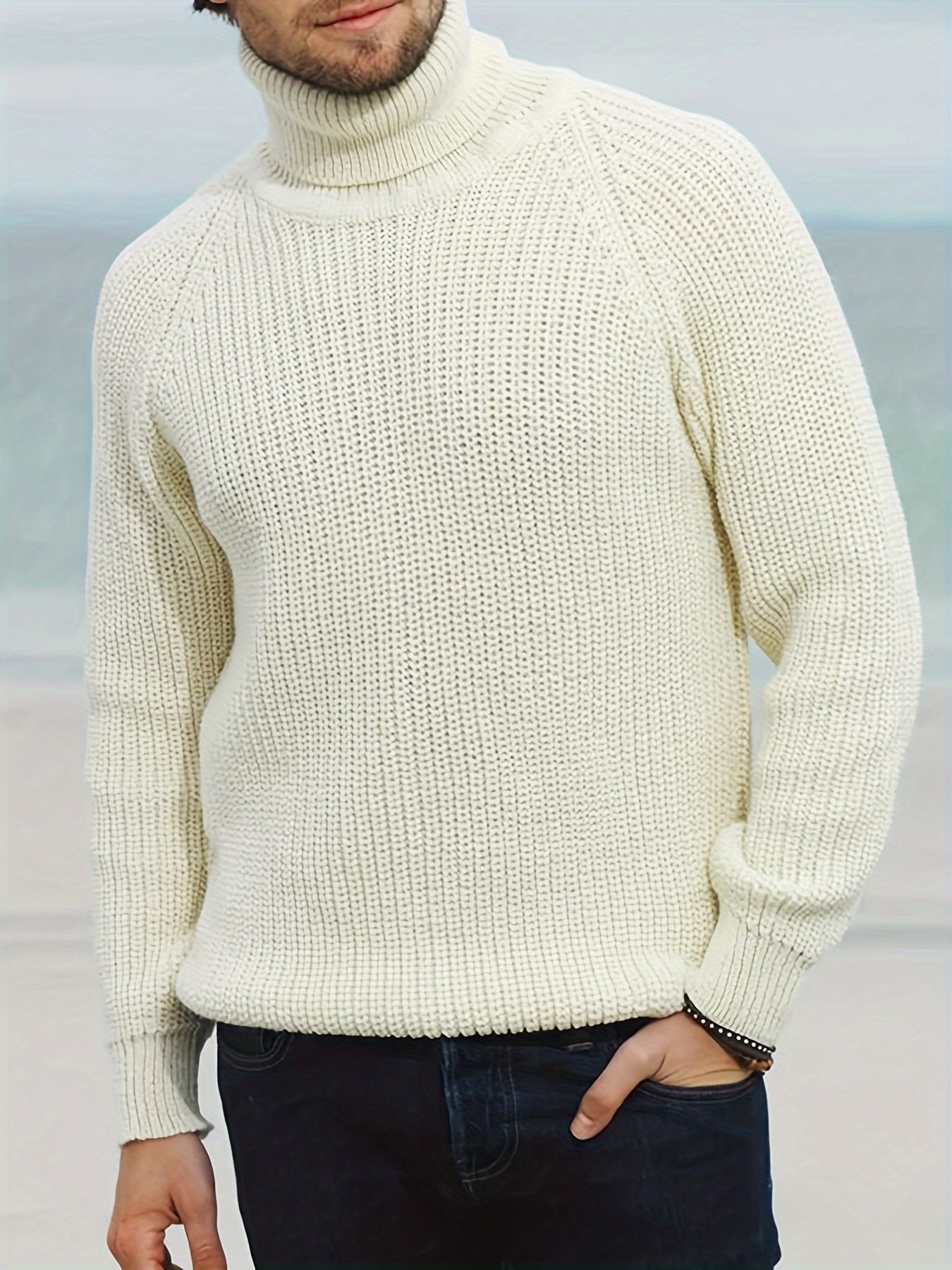 Stijlvolle Heren Coltrui | Vintage Breipullover voor Herfst/Winter