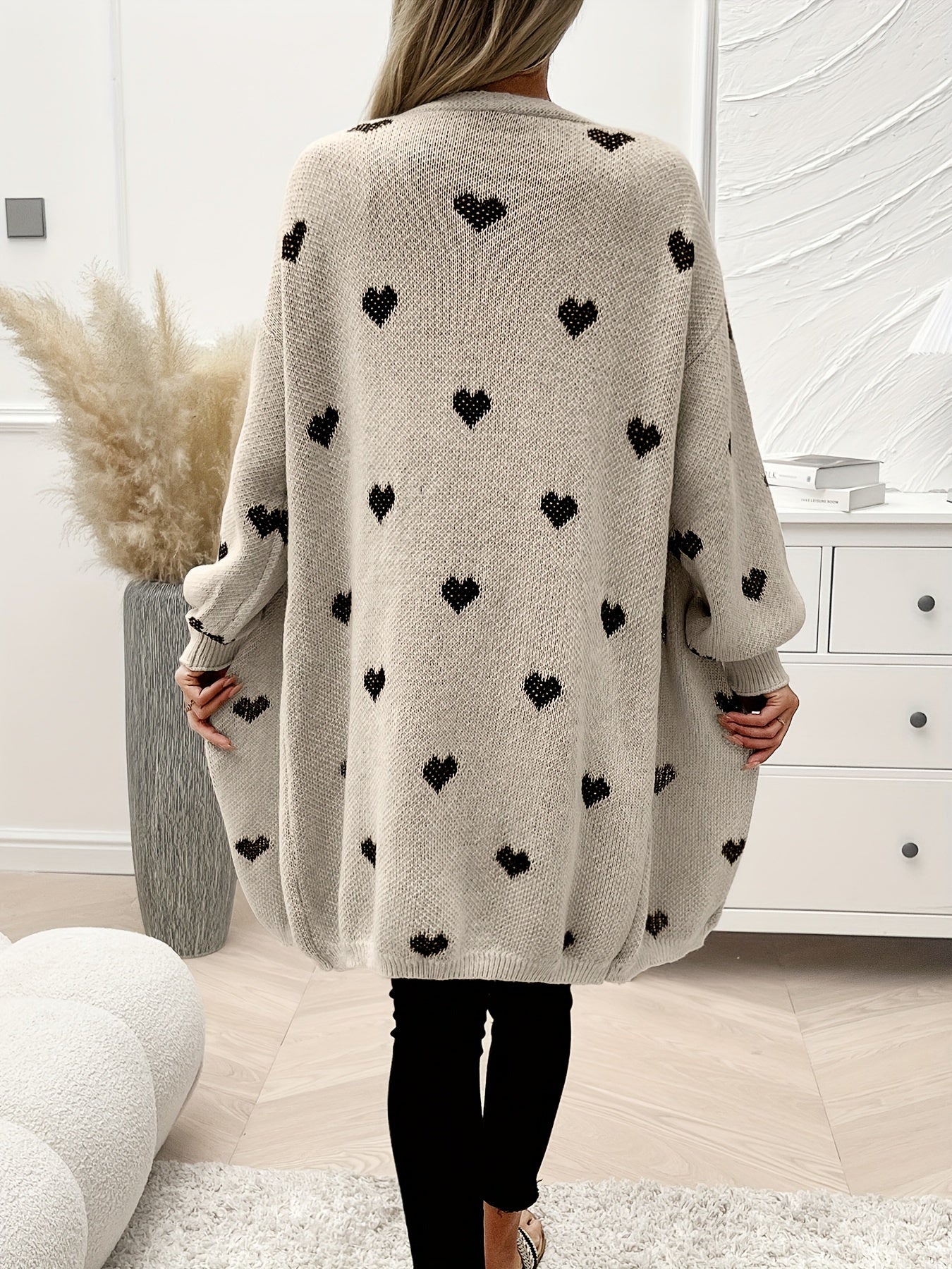Lisanne | Stijlvolle Dames Cardigan met Hartpatroon | Lange Mouwen