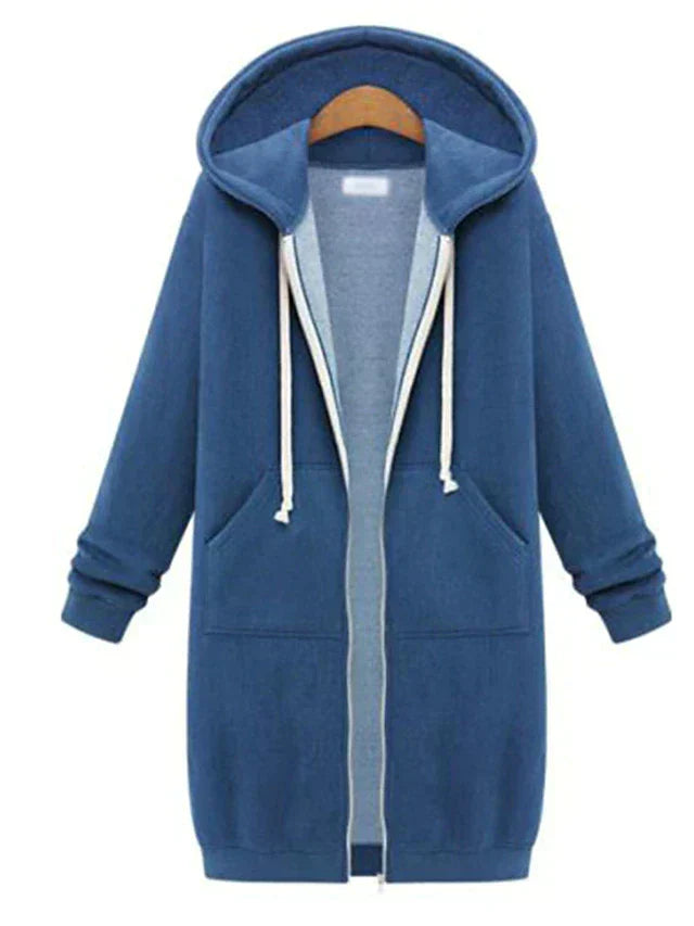 Elly | Stijlvolle Dames Longline Zip Hoodie