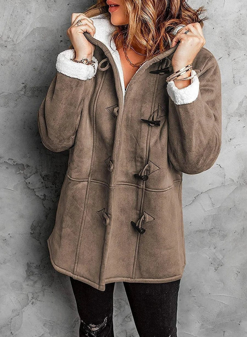 Iris | Warme Dames Fleece Jas met Capuchon voor de Winter
