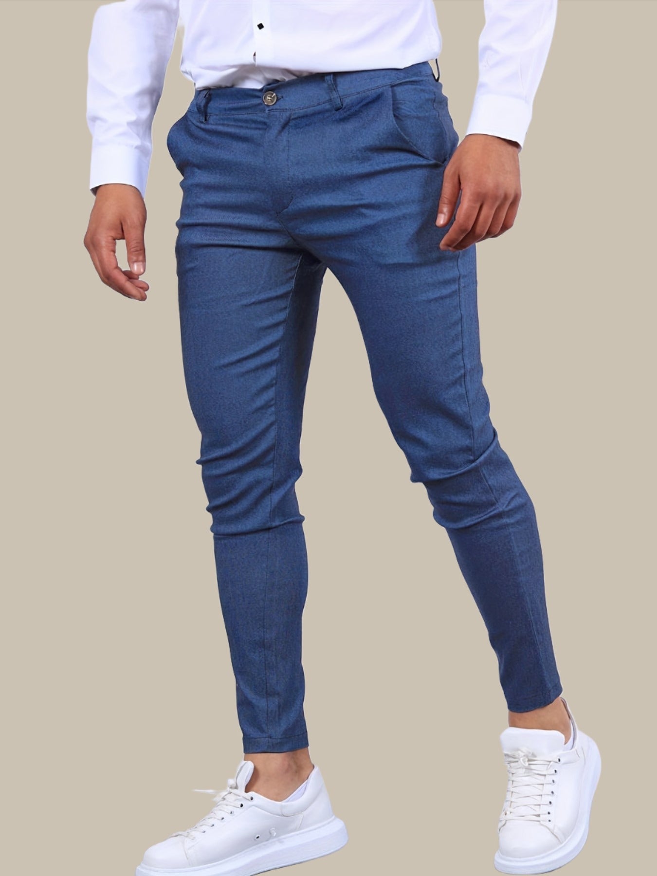 Moderne Heren Skinny-Fit Chino Broeken Met Stretch