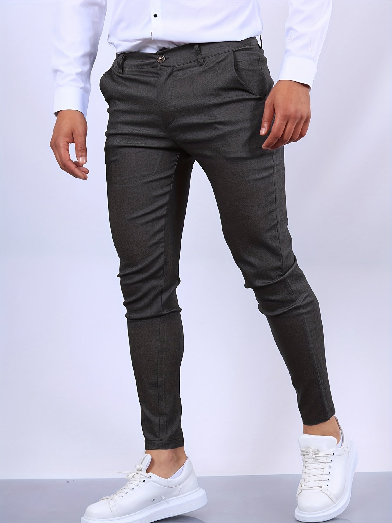 Moderne Heren Skinny-Fit Chino Broeken Met Stretch