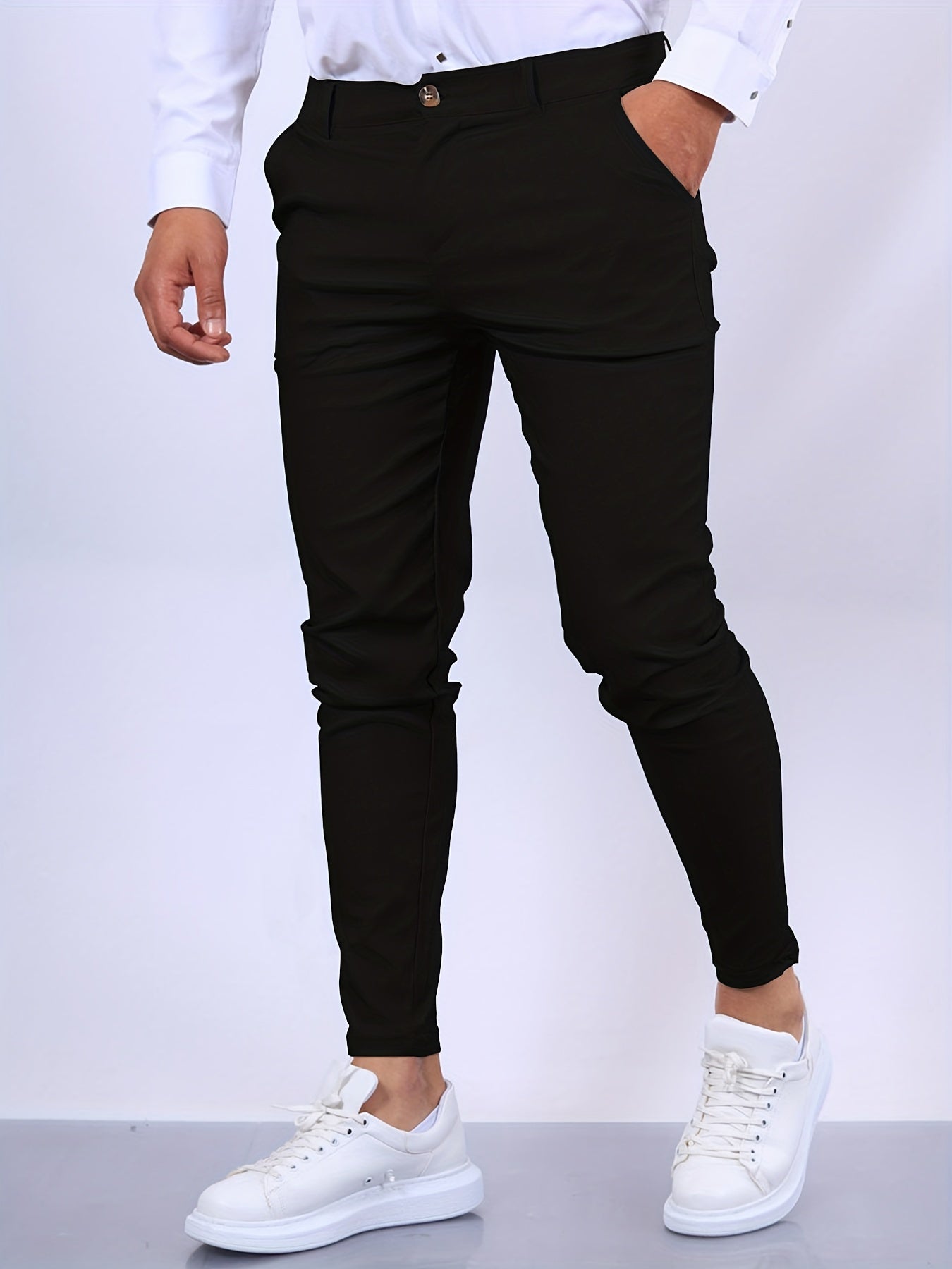 Moderne Heren Skinny-Fit Chino Broeken Met Stretch