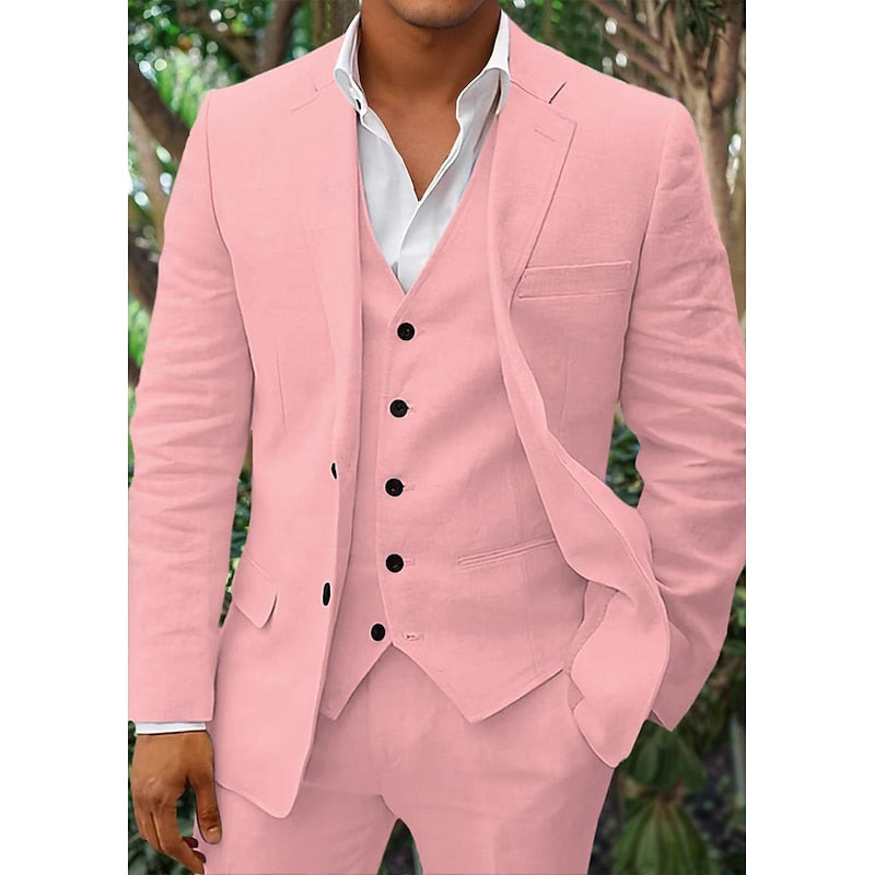 Edwin | Stijlvolle Heren Linnen Set: Blazer, Vest en Broek