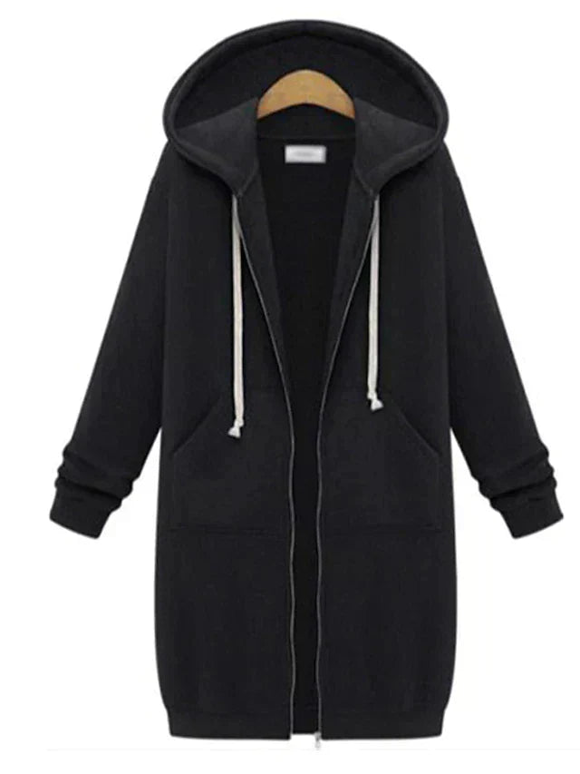 Elly | Stijlvolle Dames Longline Zip Hoodie
