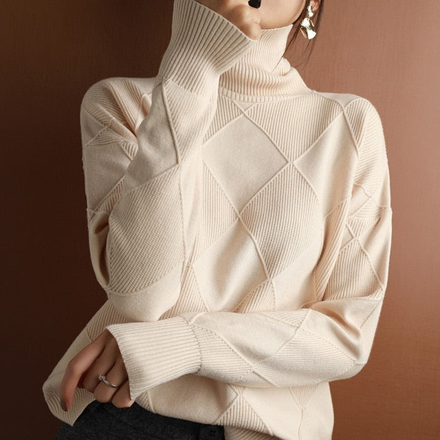 Lobke | Zachte Dames Rollkragenpullover | Warme Wintertrui