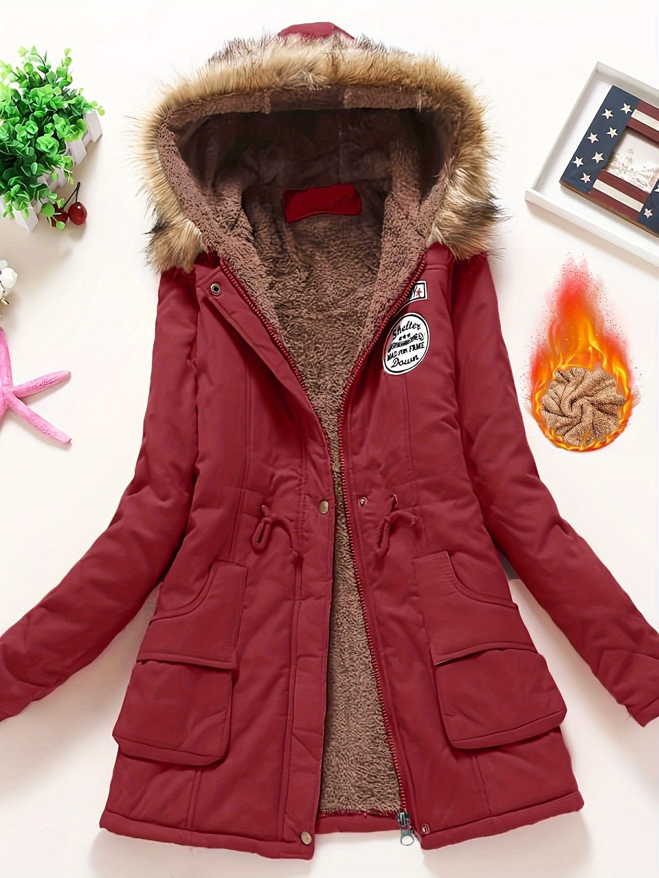 Stijlvolle Dames Parka Jas met Warme Capuchon
