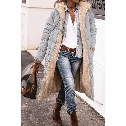 Amalia | Stijlvolle Dames Longline Pufferjas met Sherpa Voering