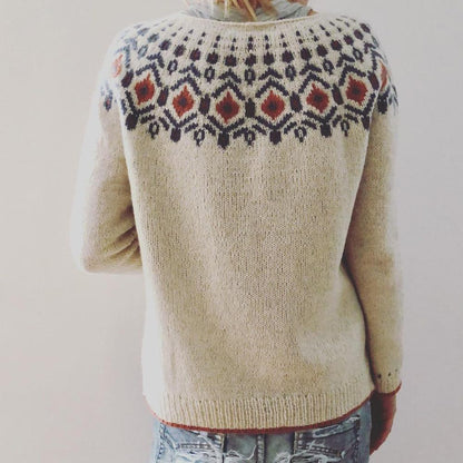 Maaike | Stijlvolle Dames Trui met Geometrisch Patroon | Warm en Comfortabel