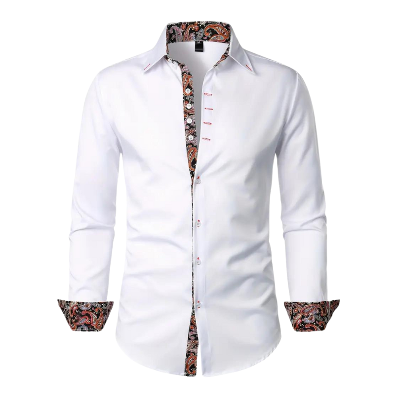 Ruben | Stijlvol Overhemd met Paisley Accent voor Mannen