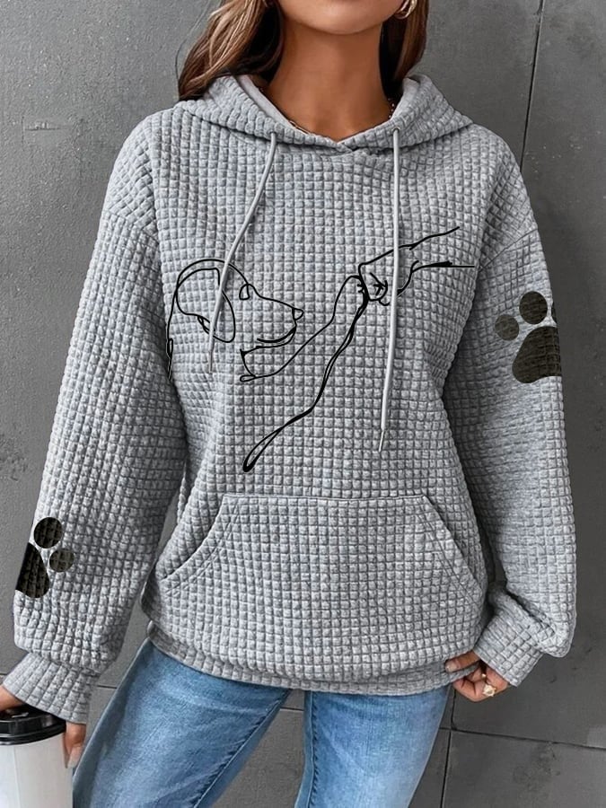 Sam | Comfortabele Dames-Hoodie | Met Schattige Hondenprints