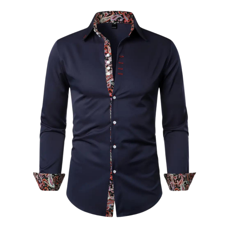 Ruben | Stijlvol Overhemd met Paisley Accent voor Mannen