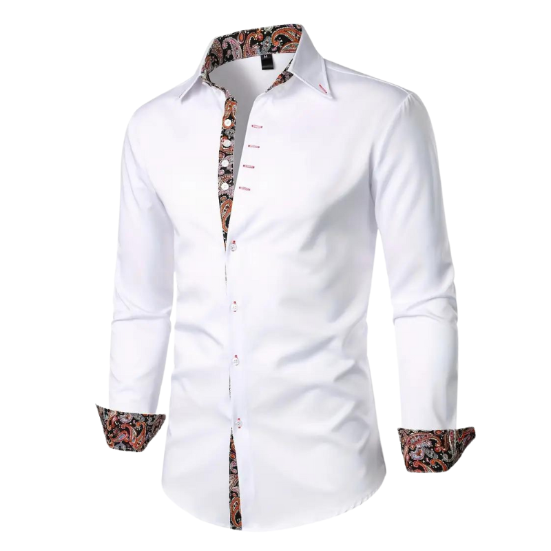 Ruben | Stijlvol Overhemd met Paisley Accent voor Mannen
