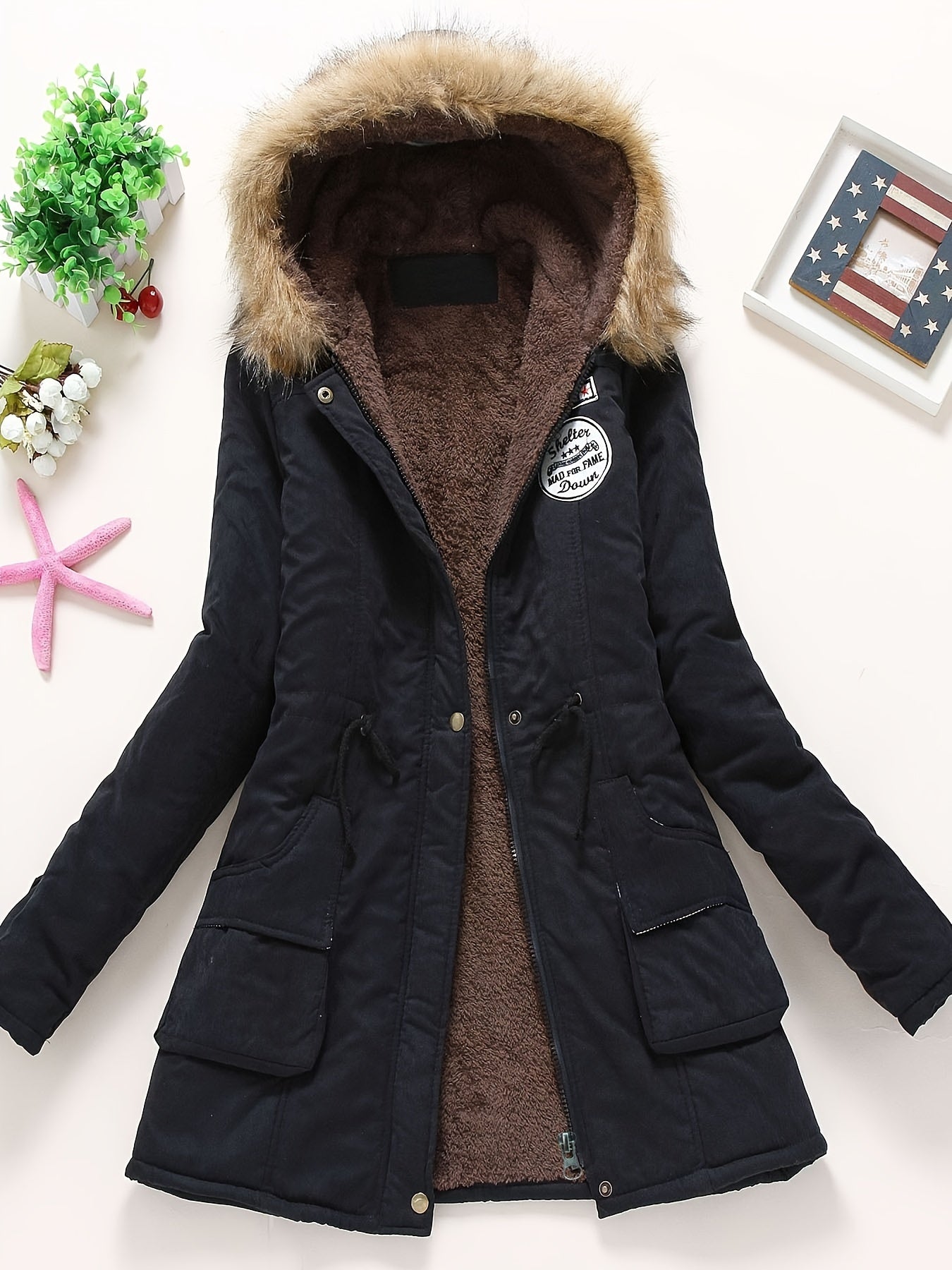 Stijlvolle Dames Parka Jas met Warme Capuchon