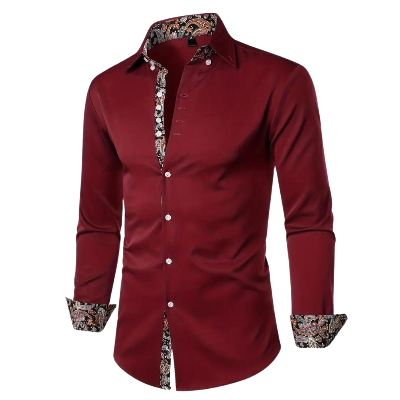 Ruben | Stijlvol Overhemd met Paisley Accent voor Mannen