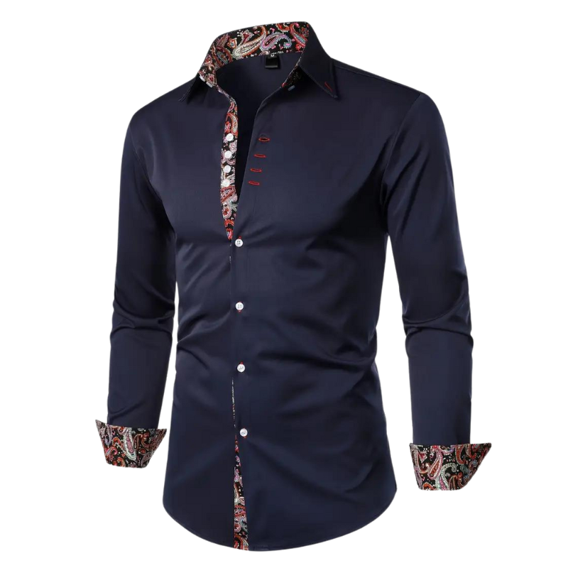 Ruben | Stijlvol Overhemd met Paisley Accent voor Mannen