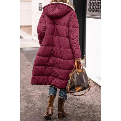 Amalia | Stijlvolle Dames Longline Pufferjas met Sherpa Voering