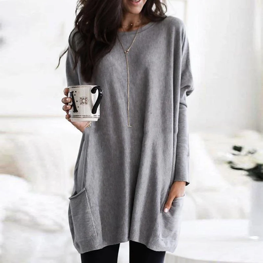 Anneke | Stijlvolle Dames Oversized Tuniek met Praktische Zakken