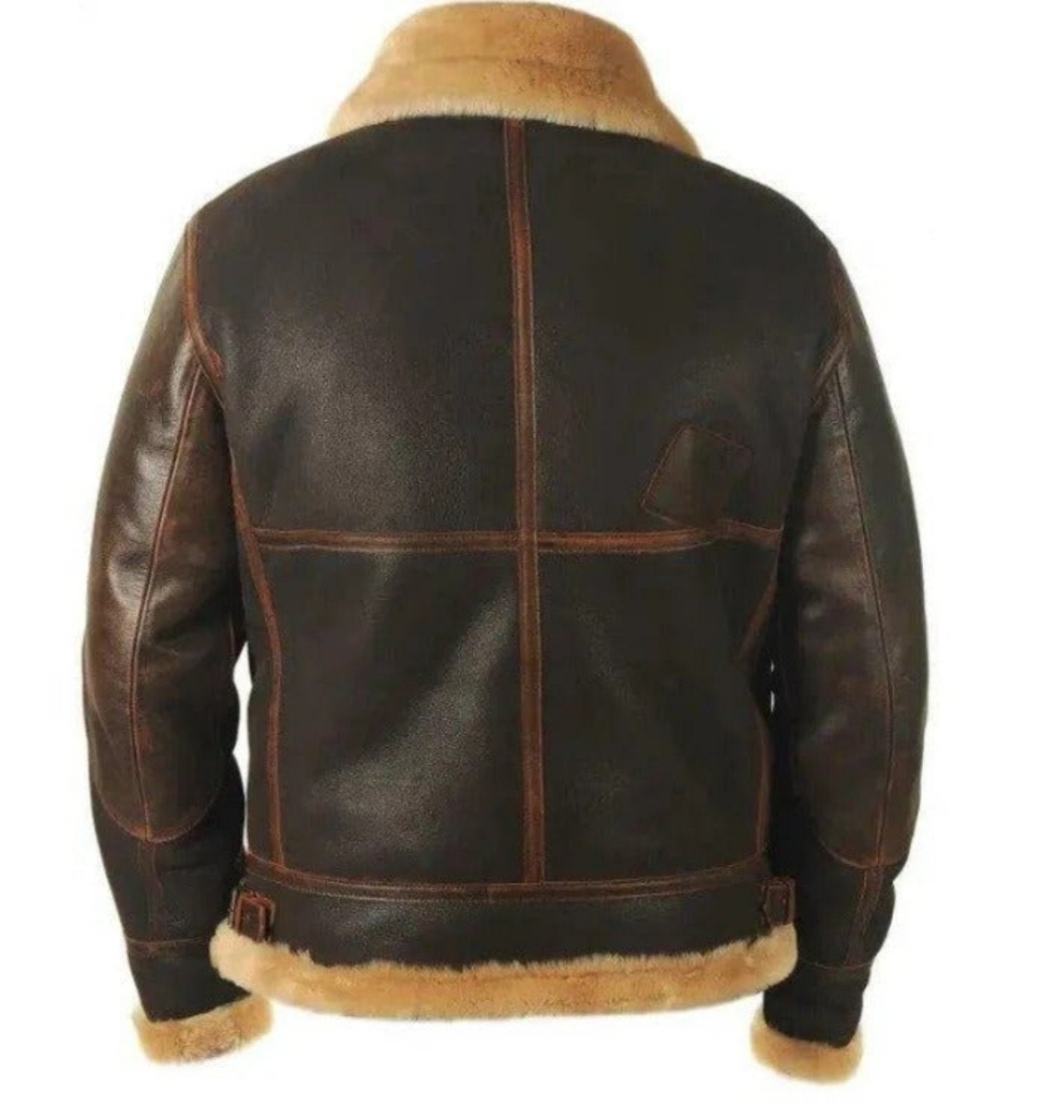 Moderne Vegan Leren Pilotenjas voor Mannen met Luxe Faux Bont Voering | Perfect voor Herfst & Winter