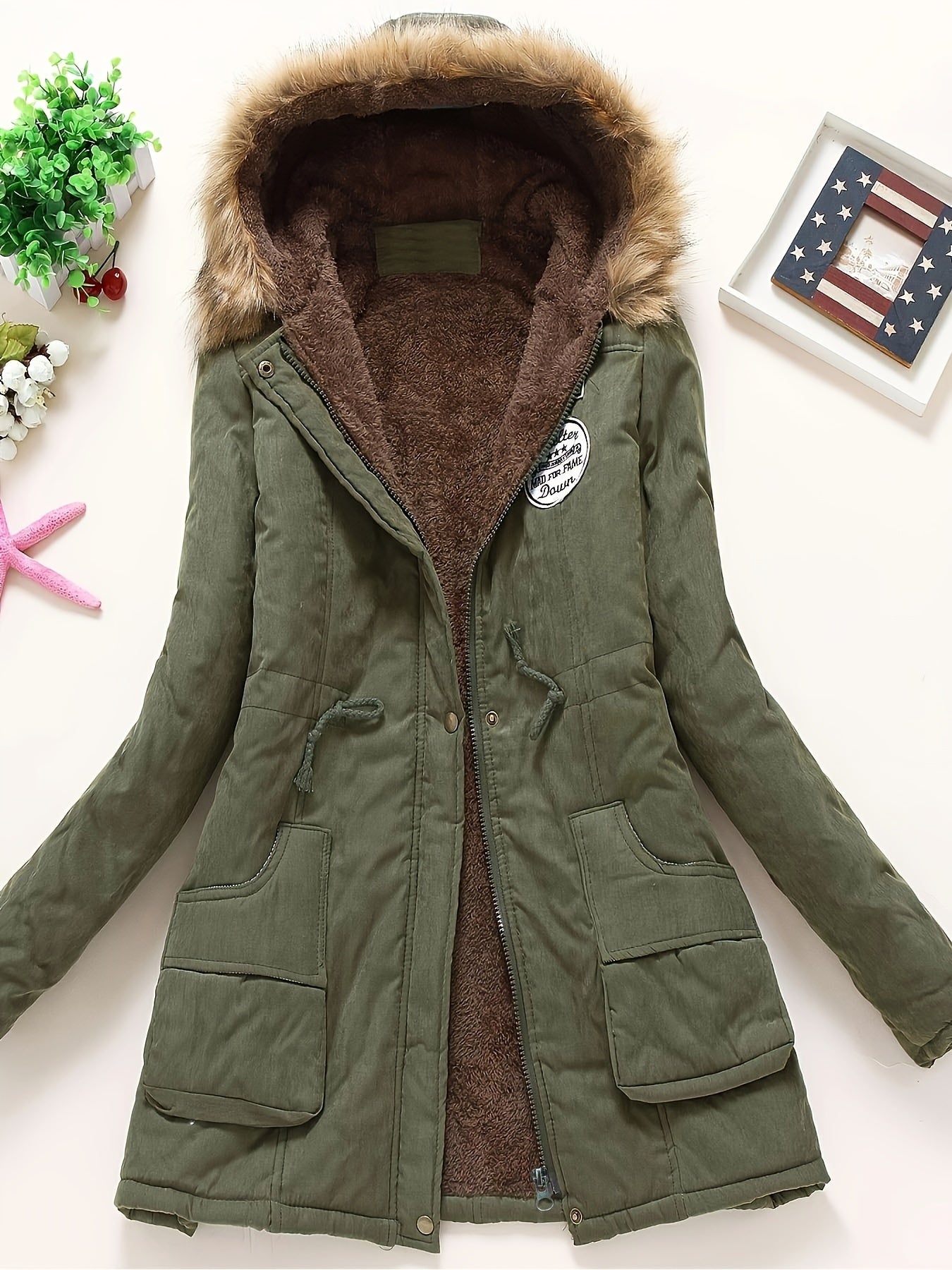 Stijlvolle Dames Parka Jas met Warme Capuchon