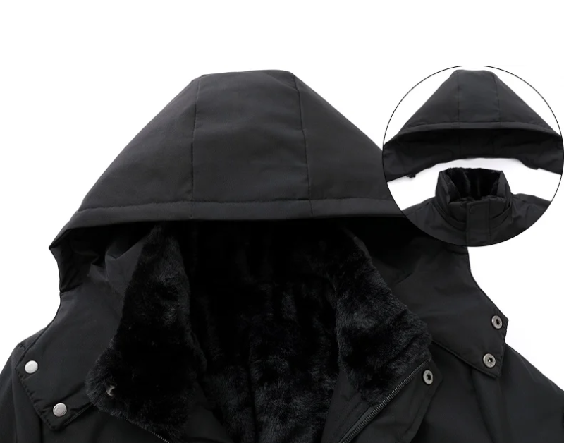 Tiemen-Jan | Warme Winterparka voor Mannen met Afneembare Capuchon en Praktische Ritsen