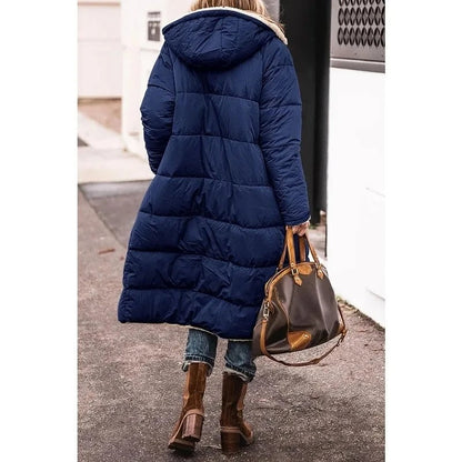 Amalia | Stijlvolle Dames Longline Pufferjas met Sherpa Voering