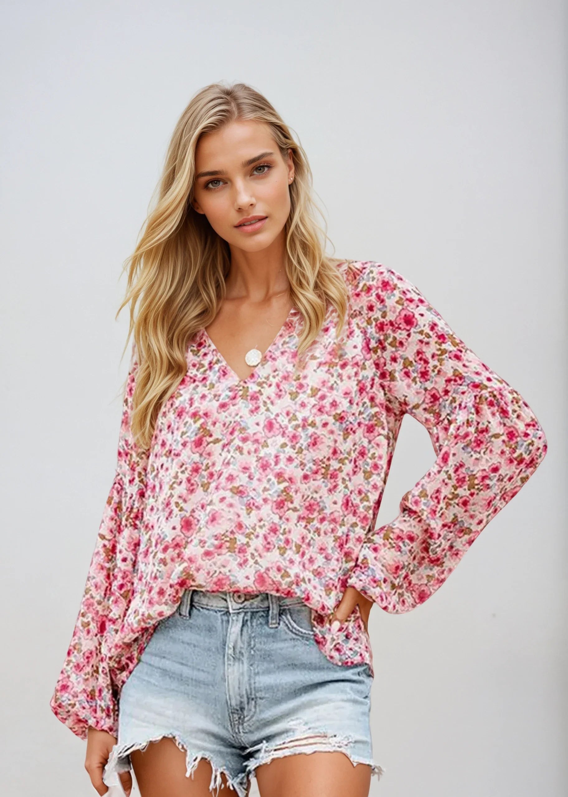 Tryntsje | Lichte Casual Bloemenblouse voor Dames
