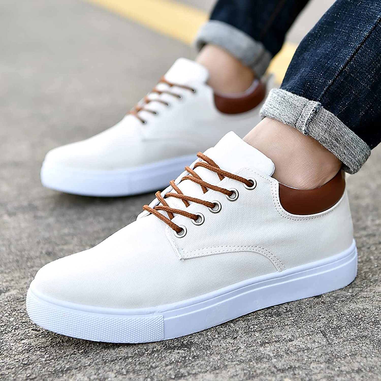 Eelco | Stijlvolle Sneakers | Comfortabele herensneakers met stevige witte zool