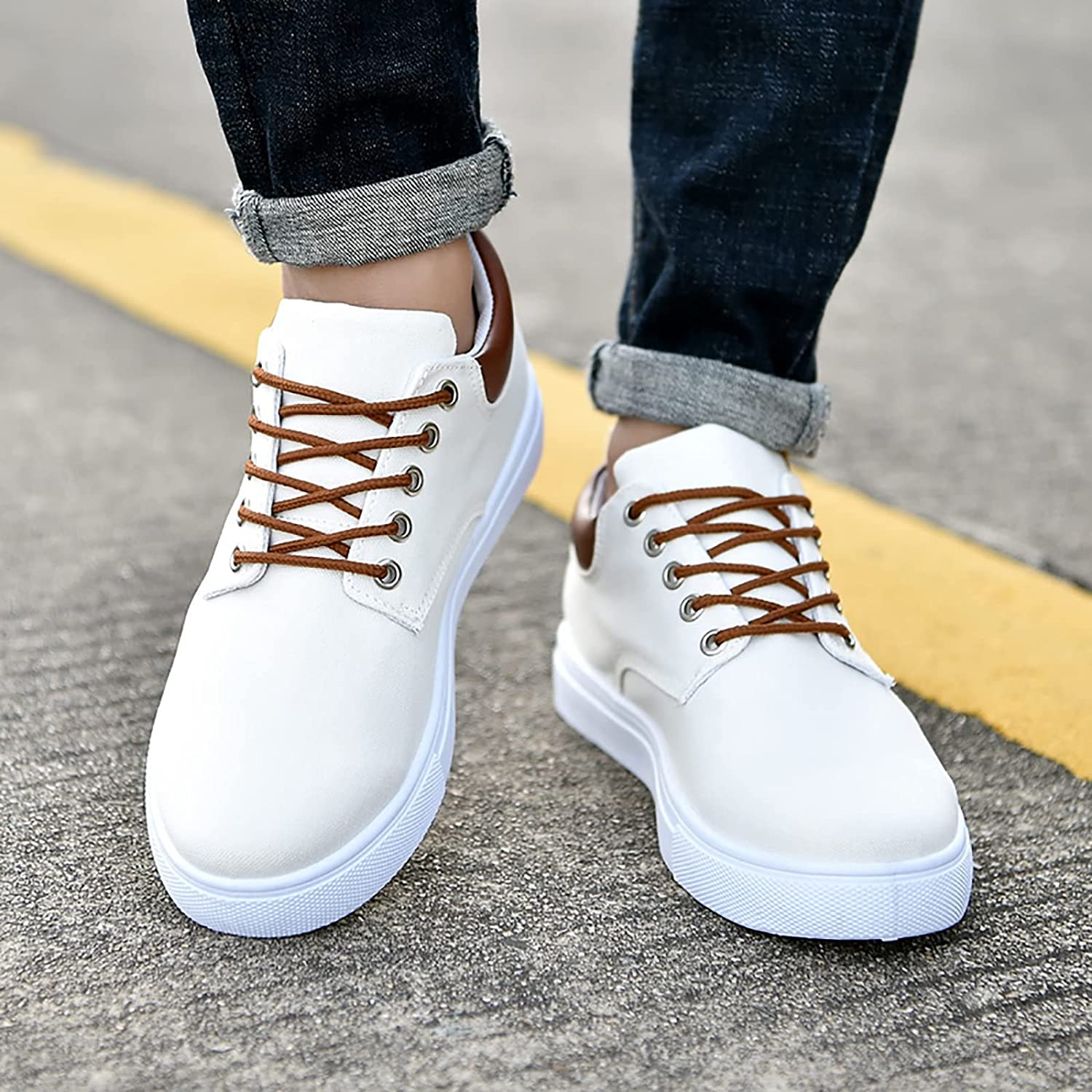 Eelco | Stijlvolle Sneakers | Comfortabele herensneakers met stevige witte zool