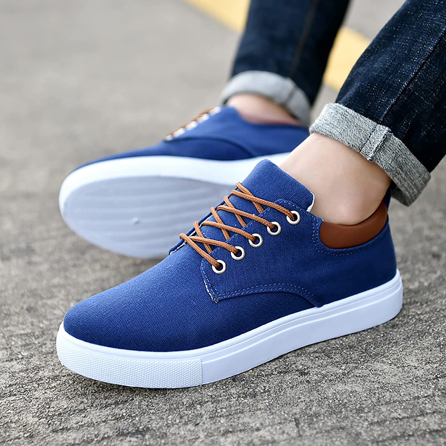 Eelco | Stijlvolle Sneakers | Comfortabele herensneakers met stevige witte zool