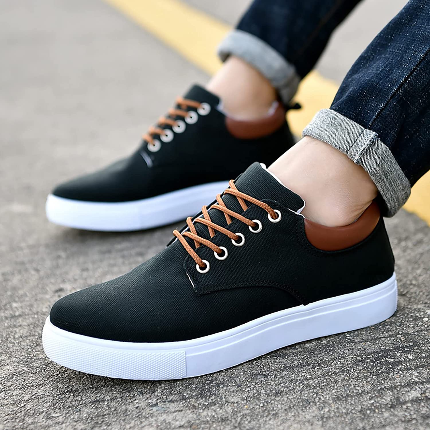 Eelco | Stijlvolle Sneakers | Comfortabele herensneakers met stevige witte zool
