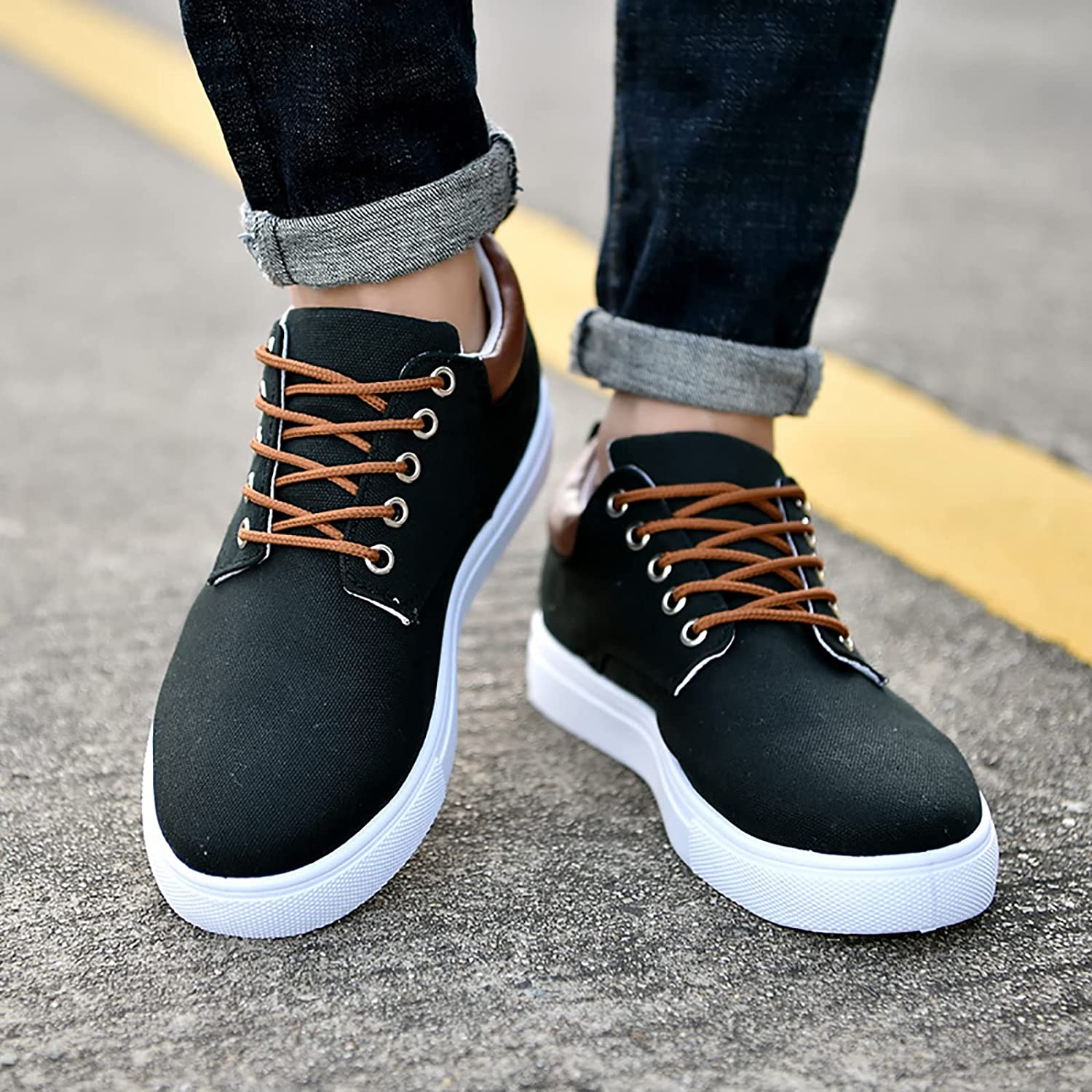 Eelco | Stijlvolle Sneakers | Comfortabele herensneakers met stevige witte zool