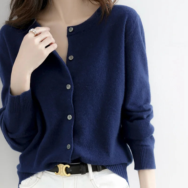 Luxueuze Cashmere Cardigan met Zachte Knopen