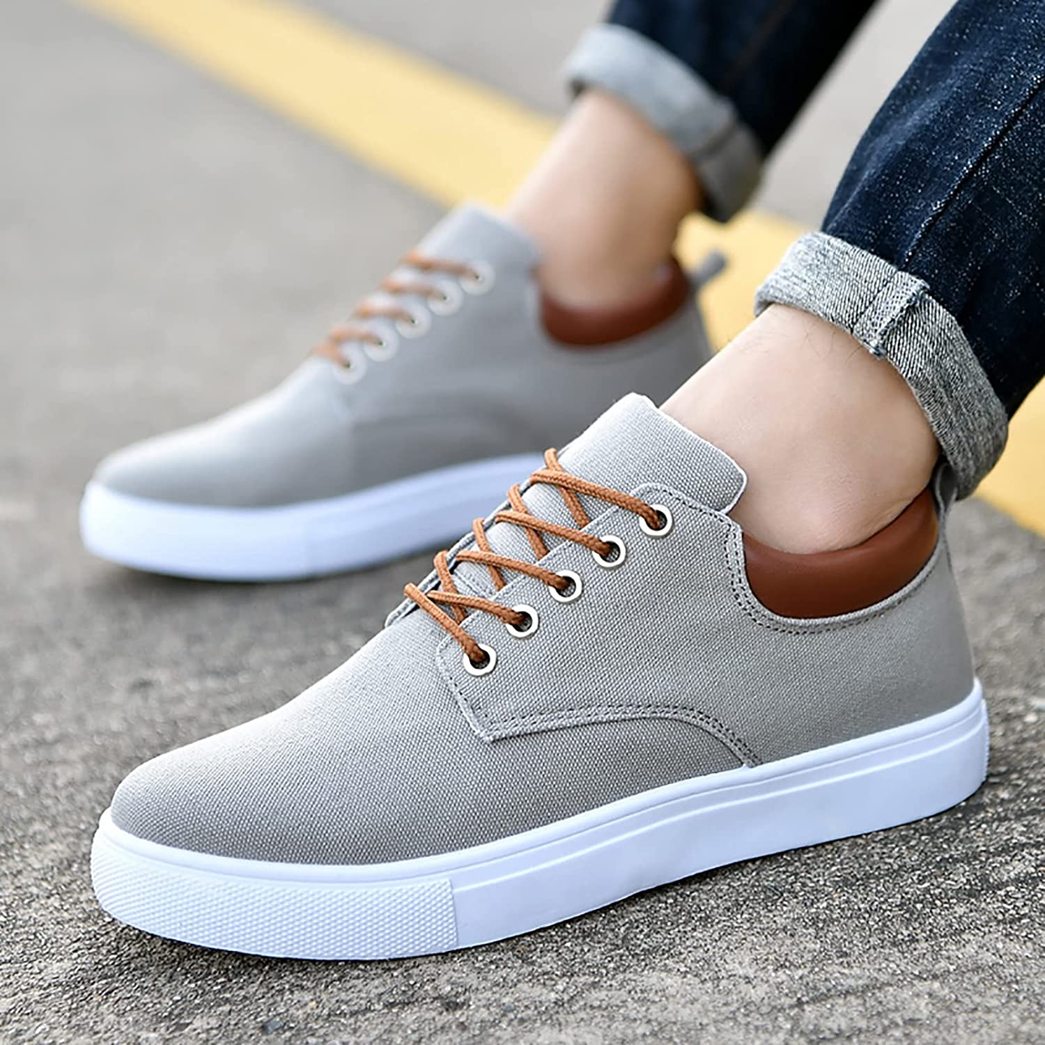 Eelco | Stijlvolle Sneakers | Comfortabele herensneakers met stevige witte zool