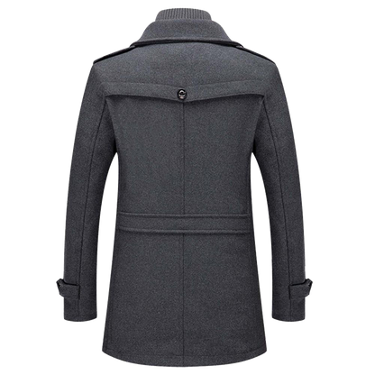 Luuk | Stijlvolle Heren Mantel met Luxe Afwerking