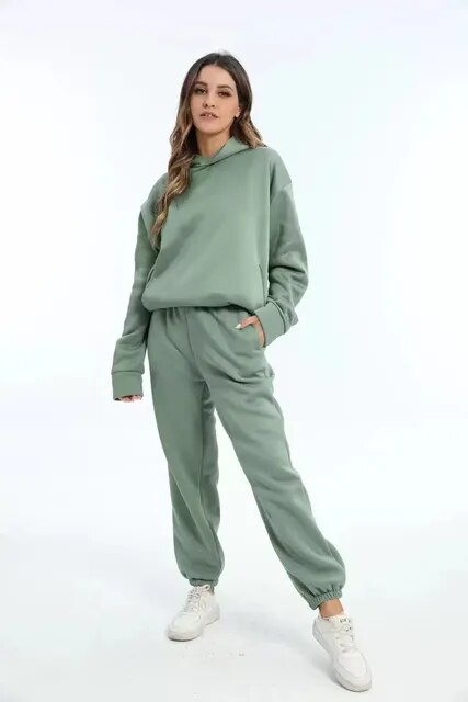 Dames Loungewear Set – Hoodie en Joggingbroek voor de Winter