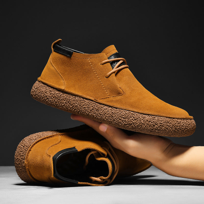 Stijlvolle Heren Mid-Top Loafers met Comfortabele Textuurzool
