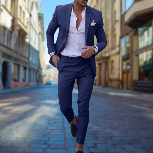 Pieter | Elegante Slim Fit Heren Zomerpak - Lichtgewicht en Ademend