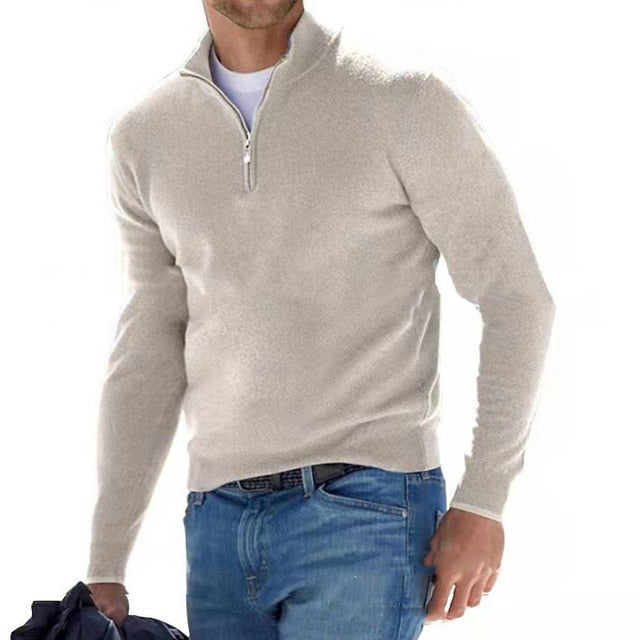 Stijlvolle Luxe Zip Sweater voor Heren