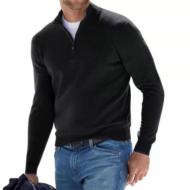 Stijlvolle Luxe Zip Sweater voor Heren