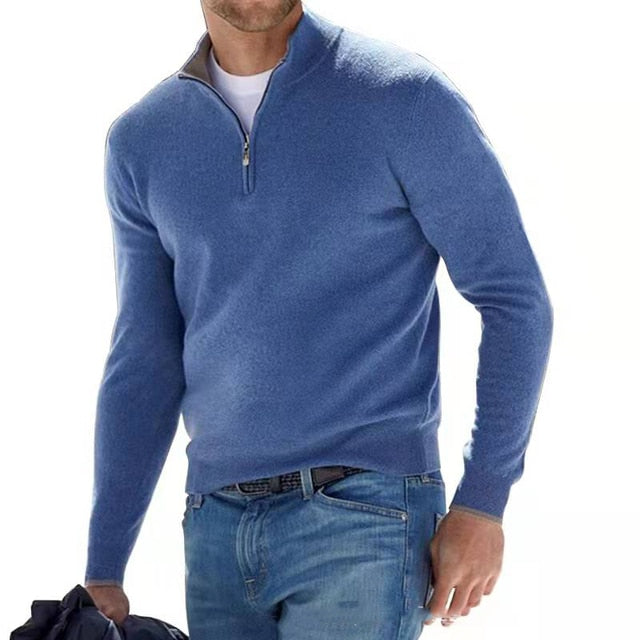 Stijlvolle Luxe Zip Sweater voor Heren