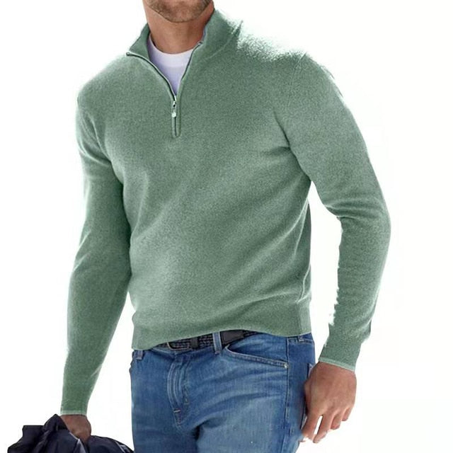 Stijlvolle Luxe Zip Sweater voor Heren